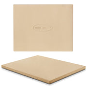 Unicook rectangular stone front view showing full size and baking surface benefit