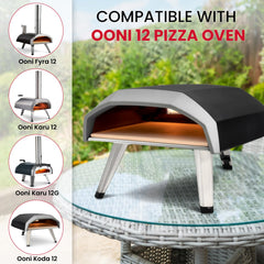 Unicook stone inside a compatible tabletop oven demonstrating proper fit