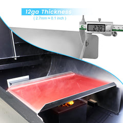 Unidanho heat diffuser installed inside a Pit Boss grill, evens out cooking surface temperature