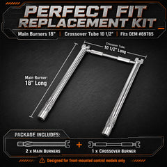 Close-up of Uniflasy 304 stainless steel burner highlighting rust resistance