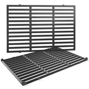 Uniflasy front view of replacement grates showing fit for Weber Spirit, easy swap-in