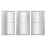 Uniflasy front view of three-piece grate set improving grill surface