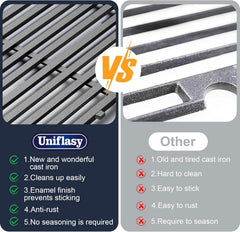 Uniflasy full set installed on Weber Spirit grill, offers even heat coverage