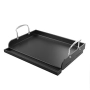 Uniflasy griddle front view showing full flat-top and robust edges for even cooking