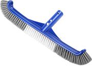 Unipool front view of brush head showing wide 17.5-inch sweep and durability