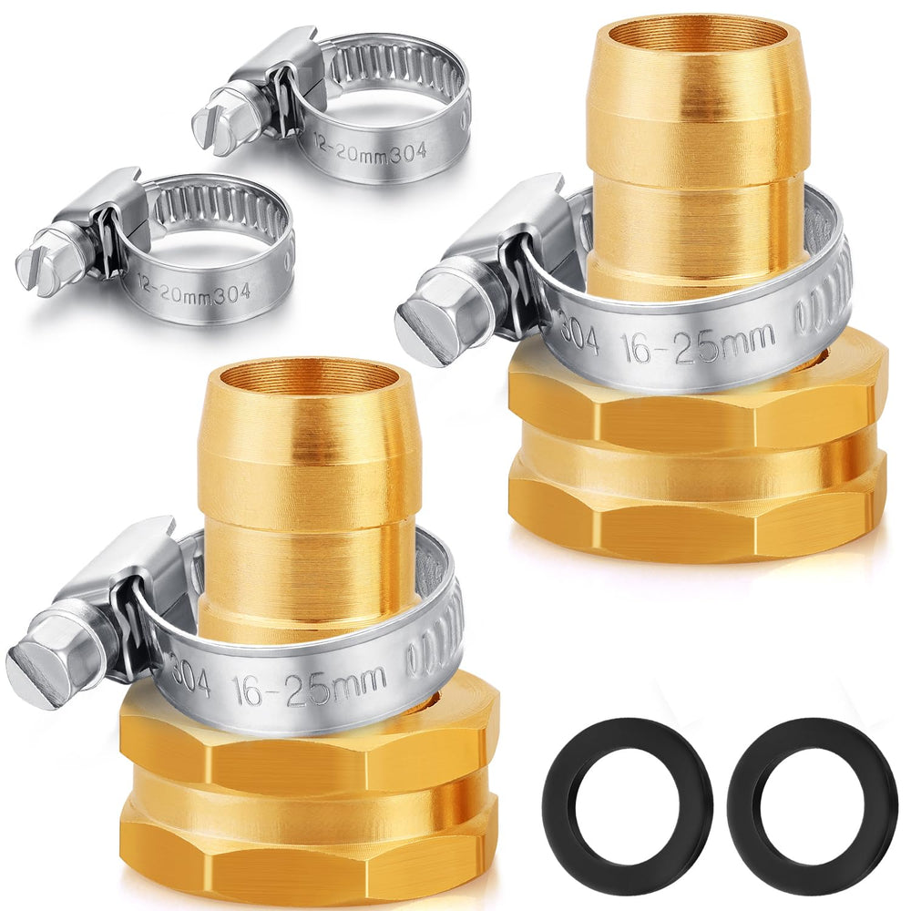 UNWAVER brass connector front view showing threads and durable finish for long life