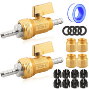 UNWAVER front view of brass adapter kit showing complete contents and durable finish