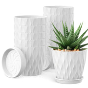 UOUZ front view of 12 white 4-inch pots showing complete set and versatility