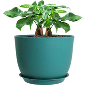 UOUZ front view of 12-inch black-speckle pot showing modern styling and stability