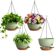 UOUZ front view of 8-inch hanging planter showing sleek shape and color benefits low-maintenance styling