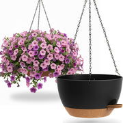 UOUZ hanging planter front view shows large pot and modern look benefit