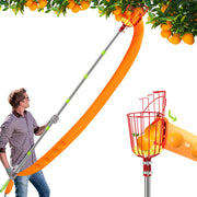UQM front view of picker showing basket and pole for safe harvesting