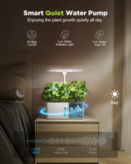 URUQ top-down view of pod tray showing eight removable pod cups for easy seed swaps