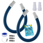 U.S. Pool Supply front view of replacement hose kit showing included parts and benefits