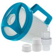 U.S. Pool Supply front view canister showing compact design and benefit of debris protection
