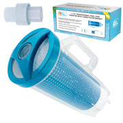 U.S. Pool Supply front view canister showing durable construction and quick benefit
