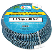 U.S. Pool Supply coiled hose front view showing durable construction and easy storage