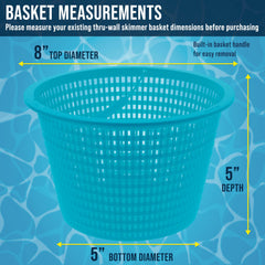 U.S. Pool Supply side profile showing dimensions and depth for correct fit