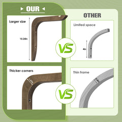 USION close-up of wood grain and curved arm highlighting sturdy design benefit