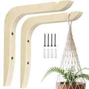 USION front view of wooden plant hanger showing clean silhouette and strength