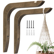 USION front view of wooden plant hanger showing curve and support benefits