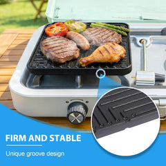 Utheer ribbed grill side detail showing searing capability and grill marks
