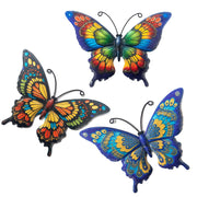 UXZCVIO front view of colorful metal butterfly showing vibrant finish and durable design
