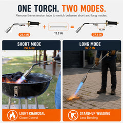 VALRIXO torch in short mode for close control and precise spot treatment