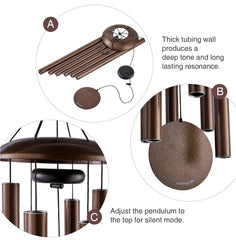 Vanquer wooden striker and nylon hanging loop detail showing sturdy construction and reliable sound