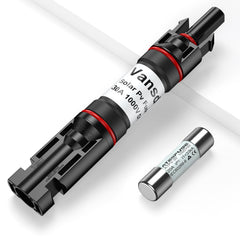 Vansdon front view showing compact inline fuse holder and secure housing