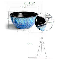 Vanslogreen planter hung on balcony demonstrating decorative curb appeal and drainage