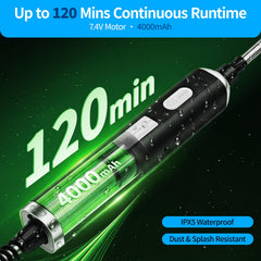 VASG waterproof rechargeable handle close-up showing controls for reliable operation