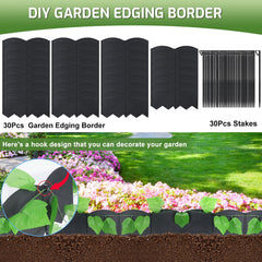 Vashly installed around a curved flower bed creating crisp edges