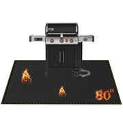 VCHOMY front view of large under grill mat showing full coverage and protection