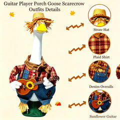 VEHICAR sunflower guitar accessory on goose adding playful harvest focal point
