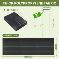 Velway folded fabric with twenty U-shaped stakes inside ready for secure anchoring