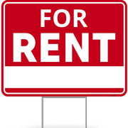 Venicor front-facing sign showing bold For Rent text and clear curb appeal