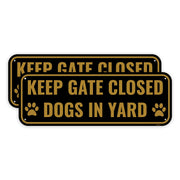 Venicor front gate sign on fence showing clear instruction and improved safety