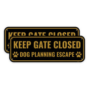 Venicor front sign mounted on a yard gate showing clear message and improved safety