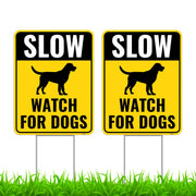 Venicor front view of two double-sided signs showing bold message for safer driving