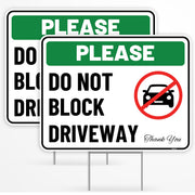 Venicor front view of sign showing clear message and improved driveway access