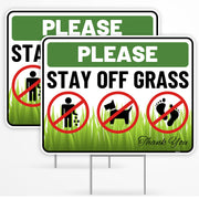 Venicor front view sign on stake showing clear message and durability