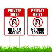 Venicor front view of sign pair showing clear message and quick deterrent