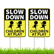 Venicor front view signs on stakes showing high visibility and clear message