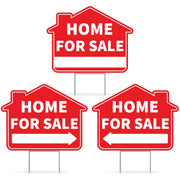 Venicor front view of three double-sided signs showing high visibility benefit