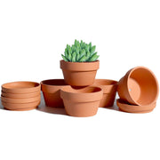 vensovo front view six pots showing classic terracotta finish and balanced sizing