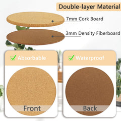 Venyat 4-inch coaster with small potted plant protecting tabletop