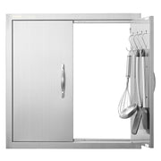 VEVOR front view showing sleek stainless steel access door and clean fit