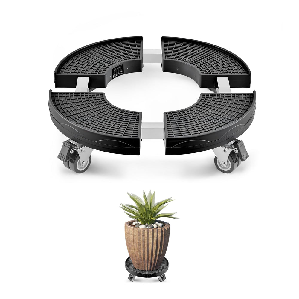 VEVOR dolly front view showing sturdy platform and wheels for stable mobility