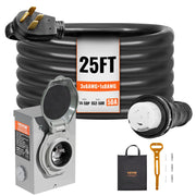 VEVOR inlet box mounted outdoors showing weatherproof protection and clear indicator